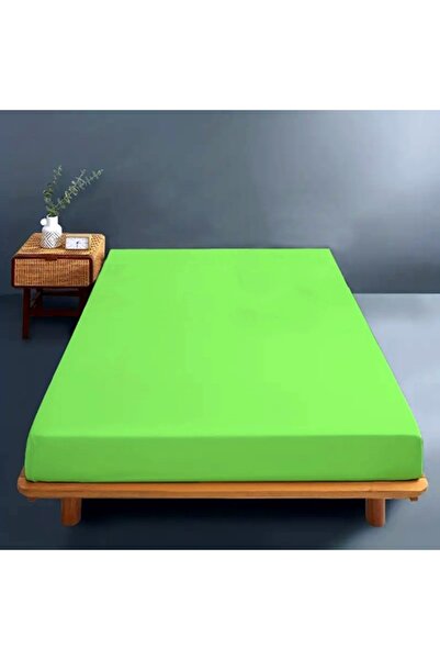 PATONE Fitted sheet, 140x200cm, cotton, green