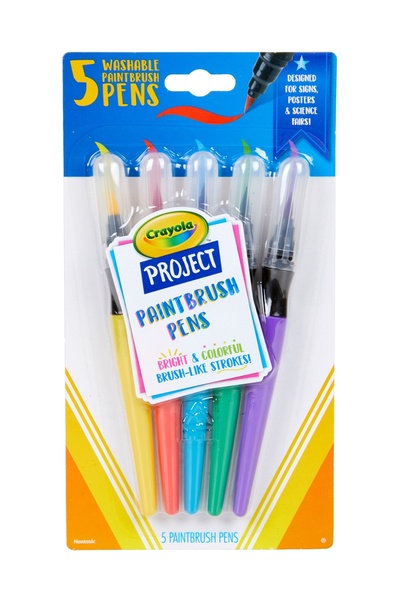 Crayola أقلام فرشاة الرسم للمشروع 5 ألوان