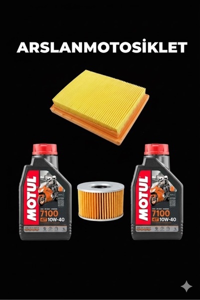 Motul SR 250 BAKIM SETİ ( 7100 10W-40 YAĞ UNIVERSAL YAĞ FİLTRESİ KHAN HAVA Fİ...