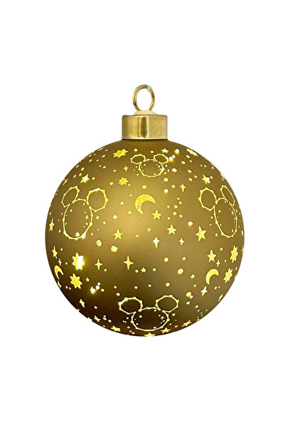 Disney Mickey Mouse LED decorative globe, star and moon design, Disney, 10 cm, glass, gold
