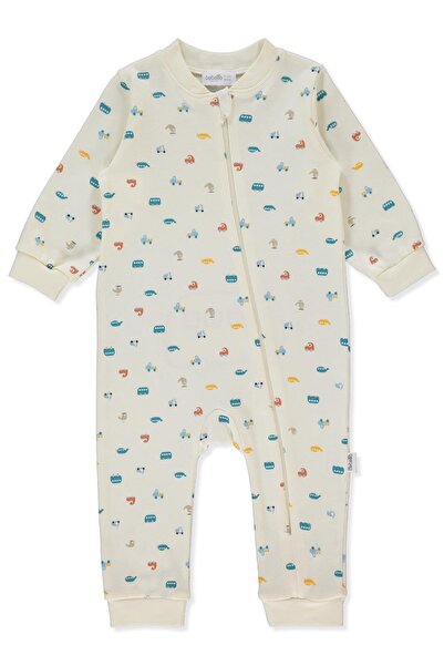 Bebetto بدلة تولوكيه بدون أكمام مع سحاب (بدلة قفز أنيقة/25-مفاجأة السفر) إكرو