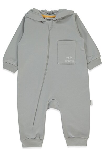 Bebetto Two-String Zippered Jumpsuit (Car Route) Gray