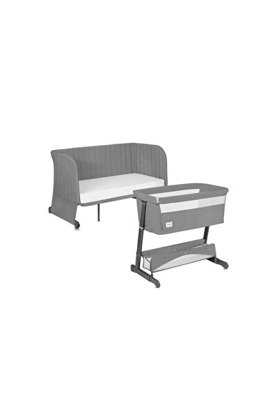Lionelo Patut co-sleeper, Lionelo, Thomi Plus, 5 în 1, Multifuncțional, 94x70x77-93,5 cm, Gri