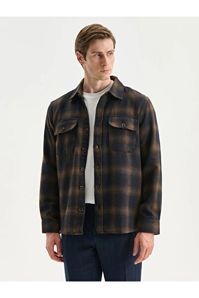 LC Waikiki Κανονική εφαρμογή μακρυμάνικο καρό ανδρικό πουκάμισο ξυλοκόπο