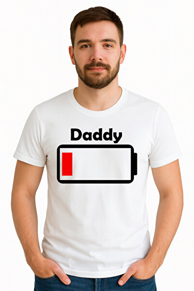 OEM Tricou barbat DADDY-low battery, 100% bumbac