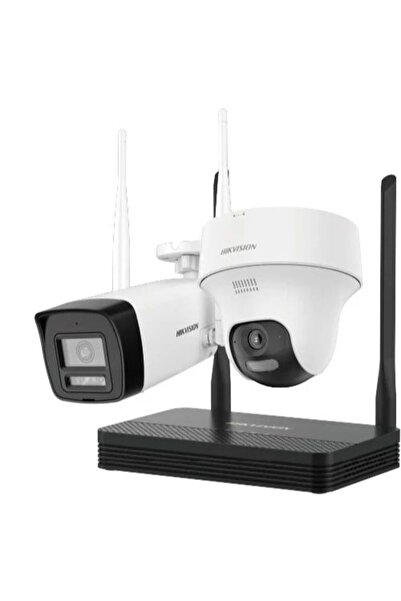 Hilook Kit de supraveghere IP wireless Hikvision, 2 camere 4MP, IR 30m - IKS-2044BTH-PH/W