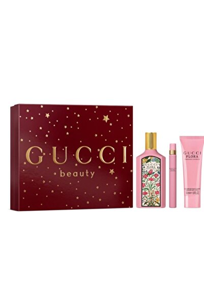 Gucci Flora Gorgeous Gardenia Edp 100 Ml + Body Lotion 50 Ml + Edp 10 Ml