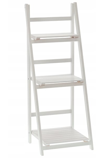 SERSIMO Folding wooden bookcase, 3 shelves, 42x109x39 cm, white