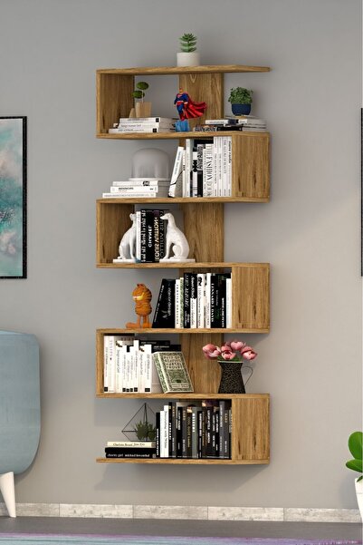 ANALİTİK MOBİLYA Paris Duvara Monteli Dekoratif Kitaplık Çam