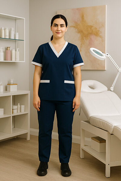 Rannah's Uniform Women’s Scrub Set with White Trim – Uniform for Nurses and C...