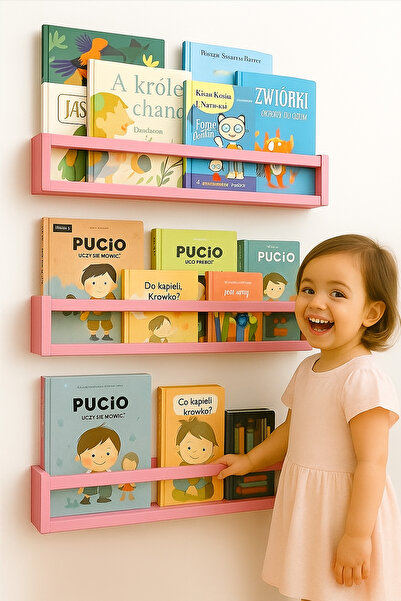 Deisor 1pcs Montessori Wooden Bookshelf - 60 cm