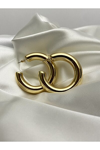 Altınay 6 cm Chunky Bombeli Halka Küpe