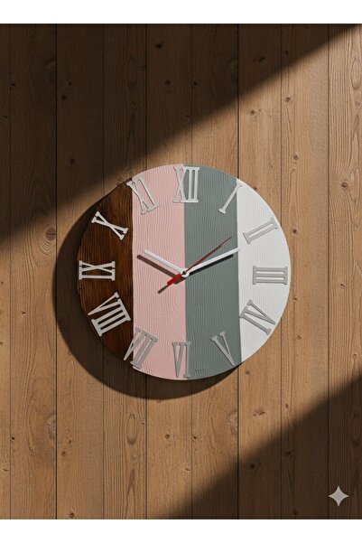GüzelSeçim El Yapımı Ahşap Duvar Saati