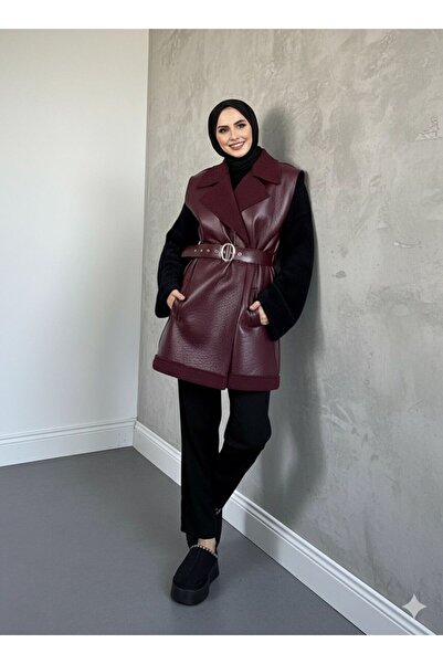 STİLZERAFET Leather-Like Vest Standard Size Compatible with Sizes 36/42
