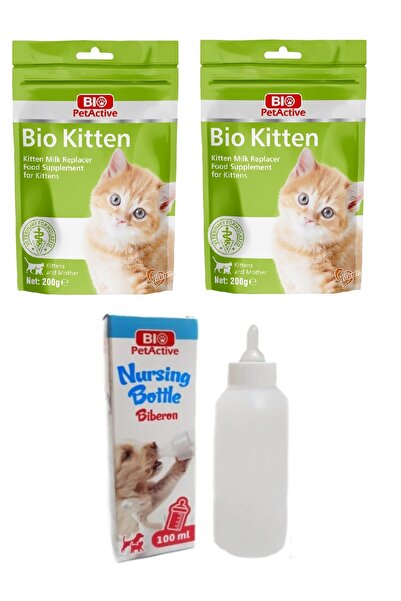 Bio PetActive Kitten Milk Powder Yavru Kedi Süt Tozu 200 Gr X 2 Adet + Bibero...