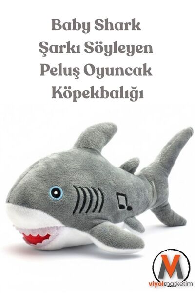 viyolmarketim Baby Shark Peluş Köpekbalığı – Şarkı Söyleyen & Müzikli Oyuncak...