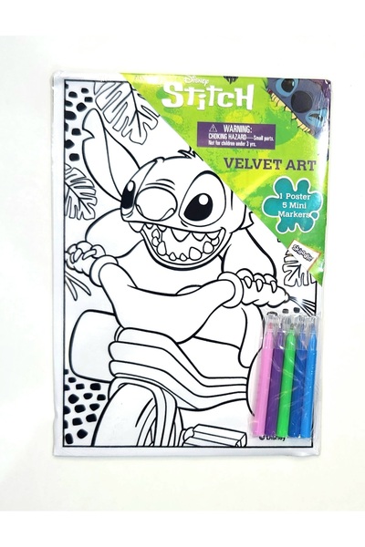 Disney Stitch Velvet Art with Mini Markers