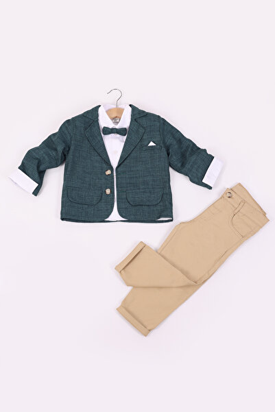 Pollito Boy's Gabardine Pants and Jacket Set