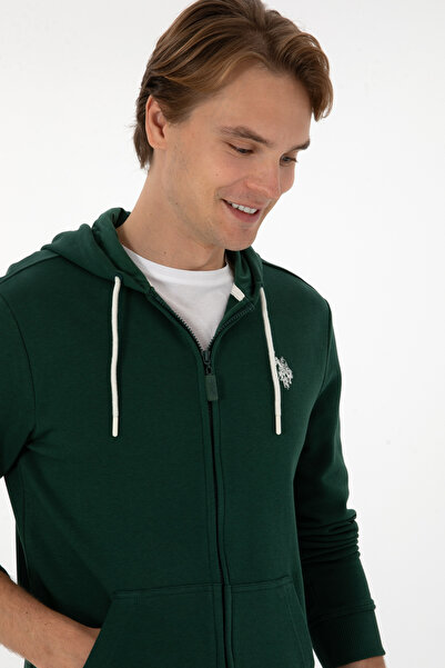 U.S. Polo Assn. Men's Dark Green Knitted Cardigan 50313748-Vr079