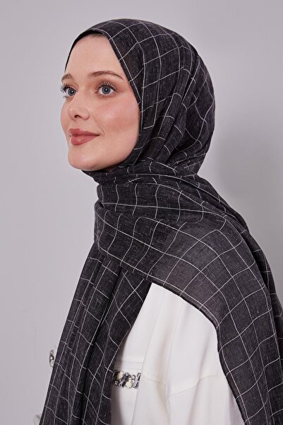 Levidor Siyah Kareli Münih Şal