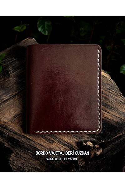 Nicevia Burgundy Vagetal Leather Wallet