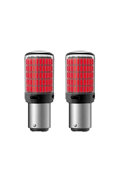 Unbranded/Generic Set de 2 becuri auto LED CANBUS 1157 P21/5W, 144 SMD, roșu,...