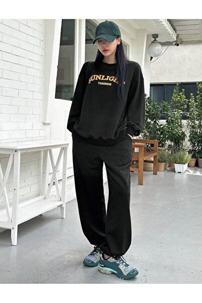 LAPS Black Sunlight Bottom Top Tracksuit Set