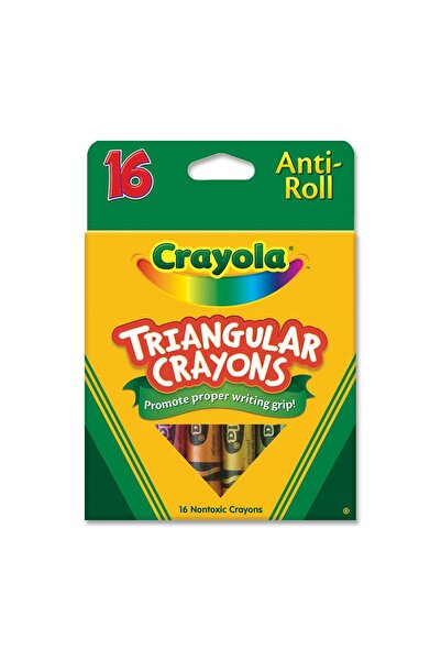 Crayola أقلام تلوين مثلثة مضادة للتدحرج، 16 لونًا