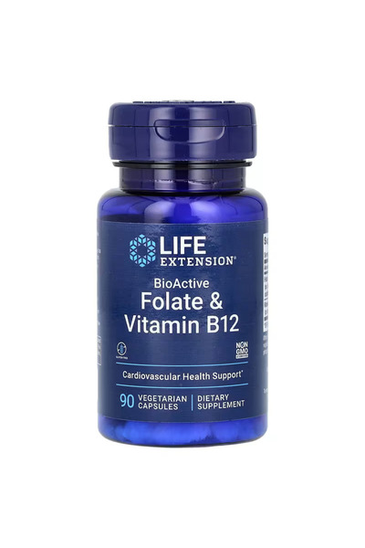 Life Extension BioActive Folate Women's Health & Vitamin B12 90 Vegetarian Caps