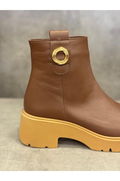 NISH Handmade Genuine Leather Shoes with Fur Detail on the Inside and Heels