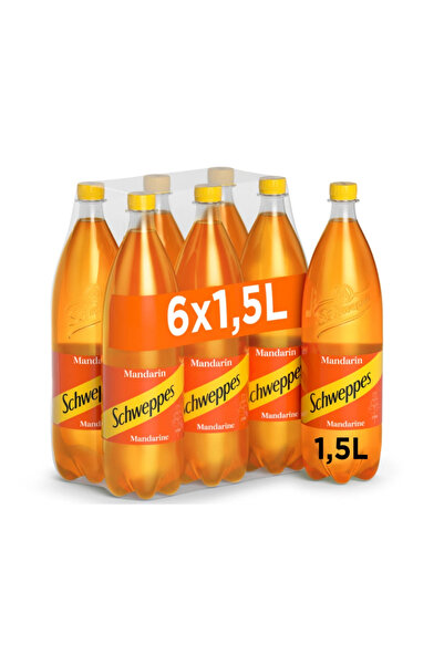 Schweppes Mandarin carbonated soft drink box 1.5L x 6 bottles