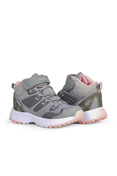 BUCKHEAD Ορθοπεδικές Μπότες για κορίτσια Γκρι/Ροζ Αδιάβροχες BUCK3005 ZYON HIGH