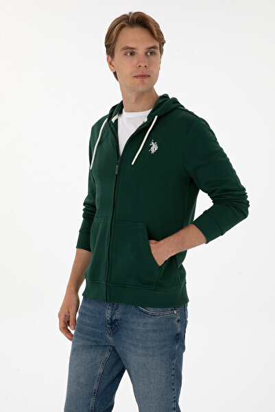 U.S. Polo Assn. Men's Dark Green Knitted Cardigan 50313748-Vr079