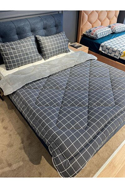 sternen glanz Veloria Cotton Double-Sided Patterned Double Quilt Pillowcase Set / Sleep Set