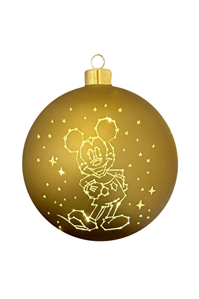 Disney Decorative LED globe Mickey Mouse, Disney, 15 cm, glass, gold