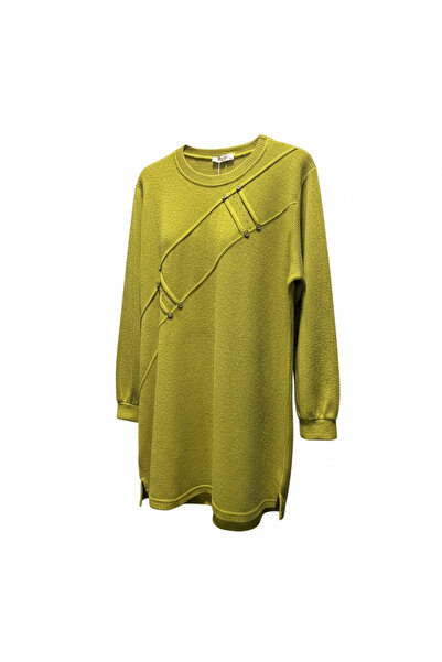 ALEYNA GİYİM Uzun Kollu Kadın Tesettür Tunik - Sarı