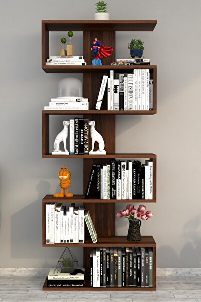 ANALİTİK MOBİLYA Paris Duvara Monteli Dekoratif Kitaplık Ceviz