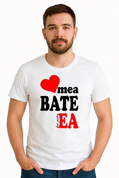 OEM Tricou barbat Inima mea bate doar pentru EA, 100% bumbac