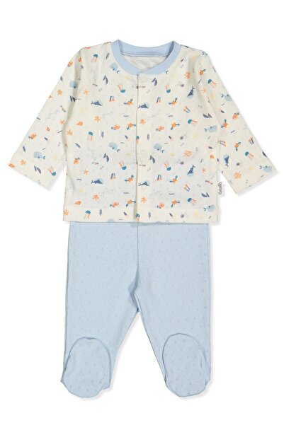 Bebetto AJURLU PATİKLİ PİJAMA TAKIMI (SHIP BOY) MAVİ