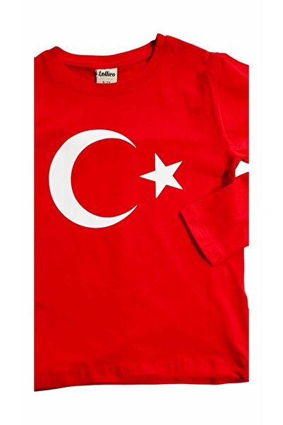 Lollico Long Sleeve Red Background White Moon Star Printed Kids Bodysuit