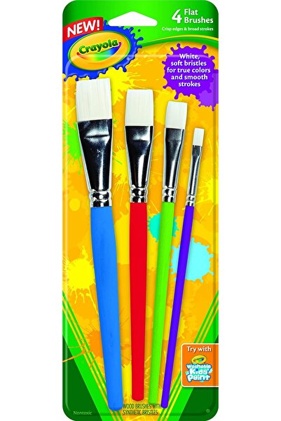 Crayola Flat Brush Set 4 Pieces