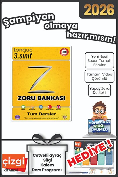 Tonguç Yayınları 3. Sınıf Tüm Dersler Zoru Bankası