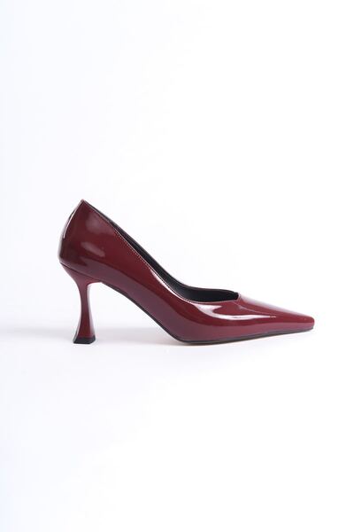 TRENDELLA Cordelia Women's Burgundy Patent Leather Stiletto