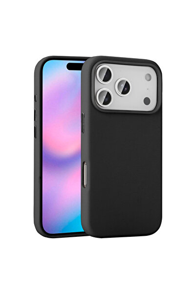 zore iPhone 17 Pro Max Kılıf M-safe Şarj Özellikli PU Deri Görünümlü ATA Kupr...