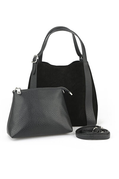 Ziya , Women's Genuine Leather Shoulder and Hand Bag 153979Z5012 Black