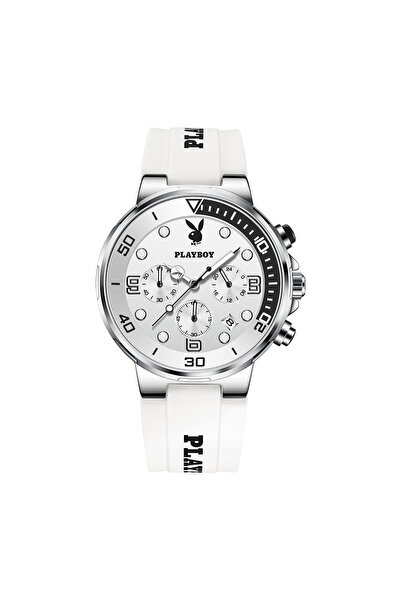 Playboy Men's Watch 3036 Black-White – Sport Design, Shock Resistant, 3ATM Water Resistant