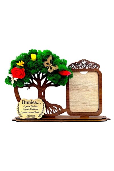 OEM Photo frame decoration with Tree of Life, lichens & message for Grandma, personalized – 30x18 cm,