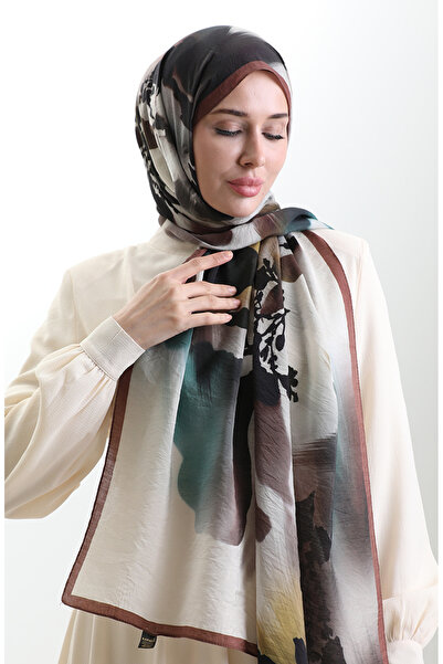 sefamerve Karaca natural fiber shawl 82005-05 caramel cream