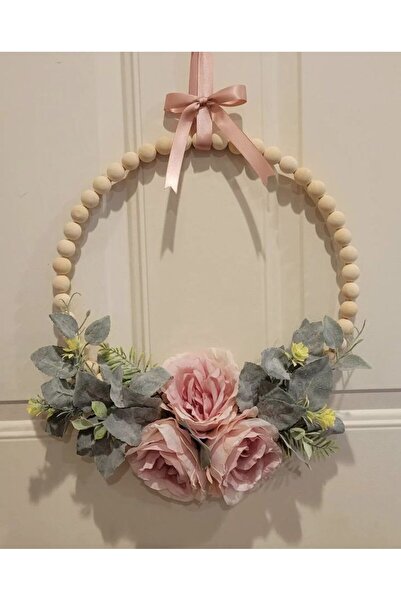 NGAHOME AHŞAP BONCUKLU EL YAPIMI KAPI SÜSÜ