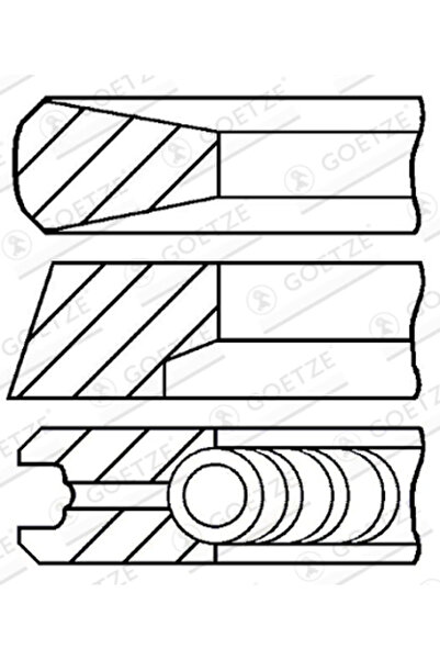 GOETZE ENGINE Set Segmenti Piston Fiat Ducato Bus/Ducato Caroserie/Ducato Pla...